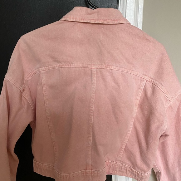 Stradivarius Baby Pink Denim Jacket - Picture 3 of 4
